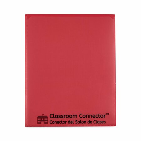 C-LINE PRODUCTS Classroom Connector Folders, 11 x 8.5, Red, 25PK 32004